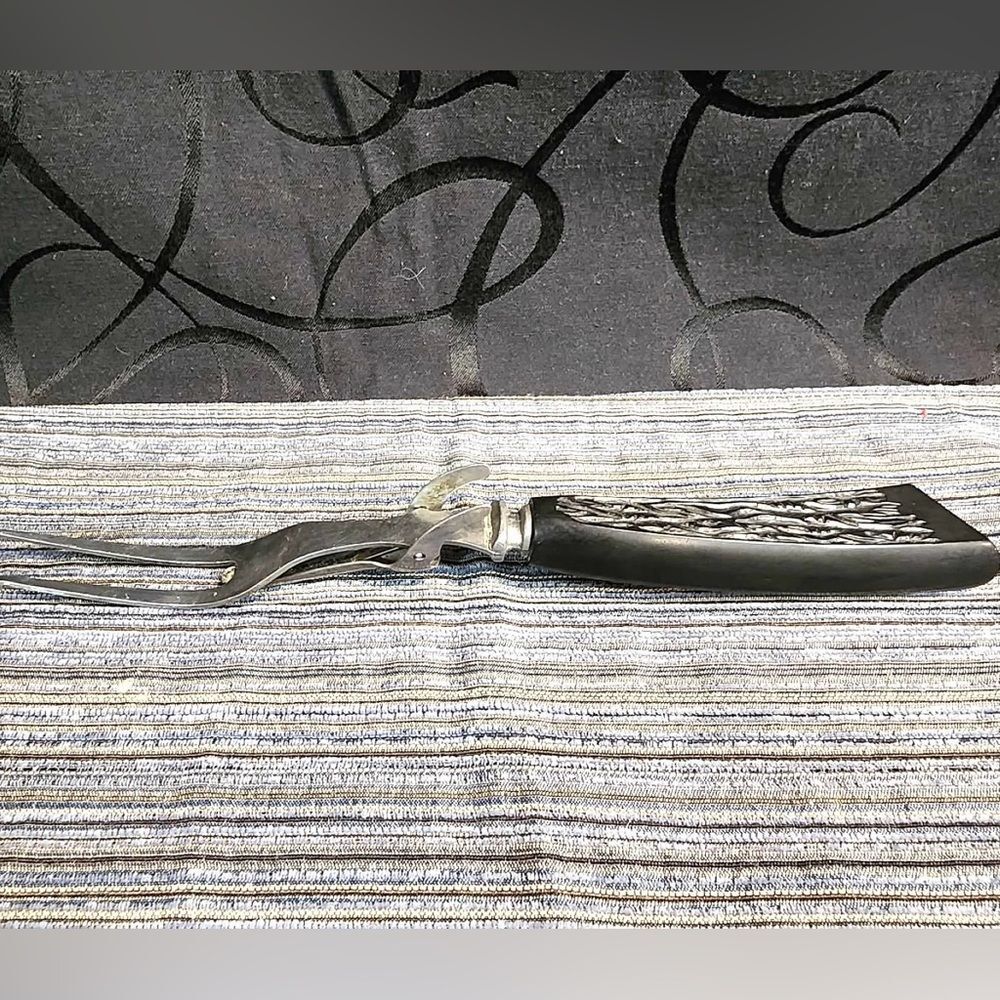 Vintage Black Carving Fork